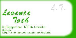 levente toth business card